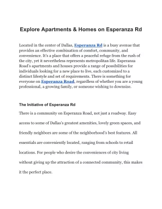 explore apartments homes on esperanza rd