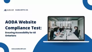 AODA Website Compliance Test: Ensuring Accessibility for All Ontarians