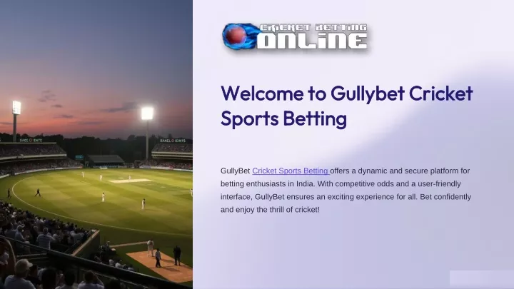 welcome to gullybet cricket sports betting