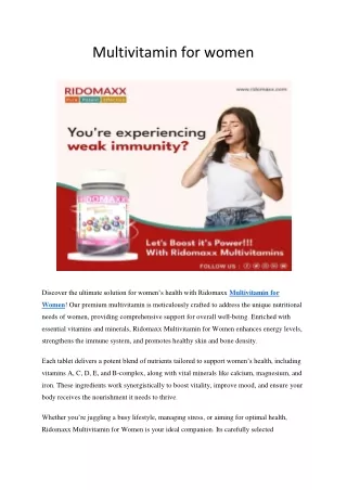 Multivitamin for women