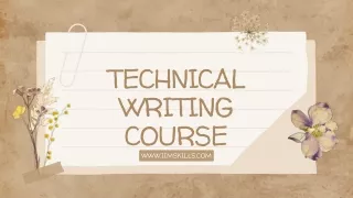 technical writing course www iimskills com