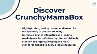 Unlock the Benefits of CrunchyMamaBox Safe, Healthy, and Eco-Friendly Products