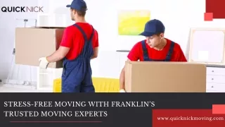 stress free moving with franklin s trusted moving