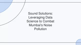 sound solutions leveraging data science to combat