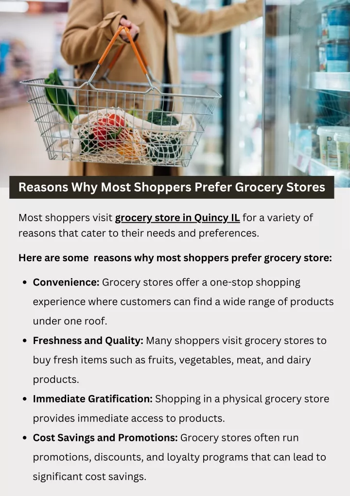 reasons why most shoppers prefer grocery stores