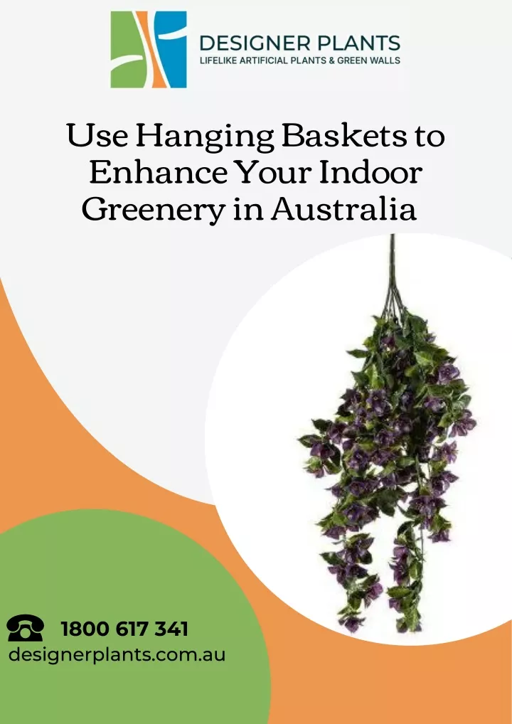 use hanging baskets to enhance your indoor