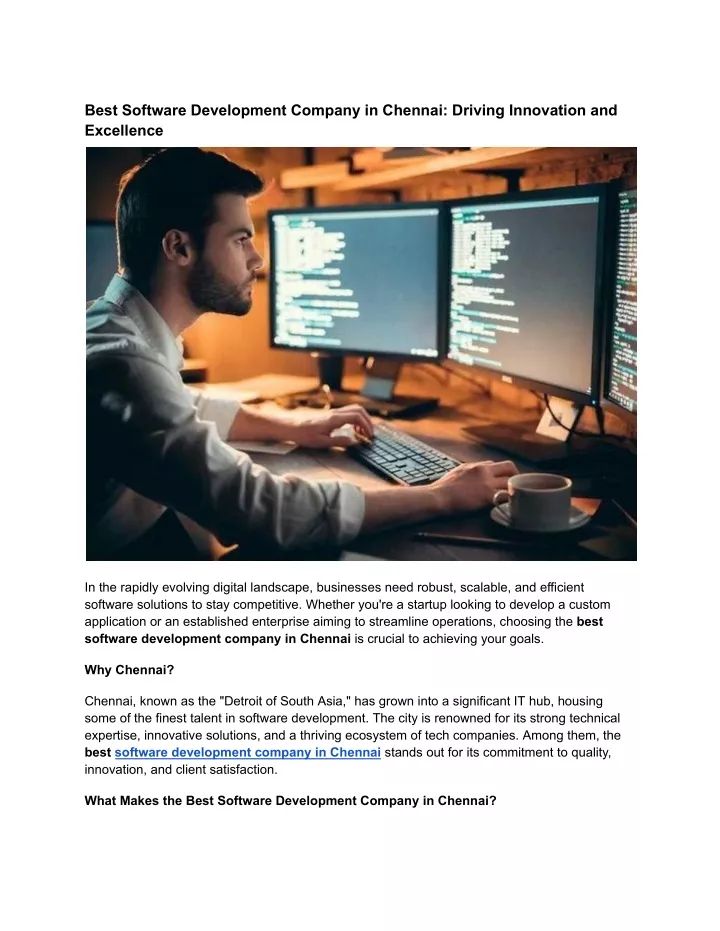 best software development company in chennai