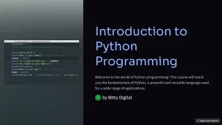 Python Programming Course In Zirakpur