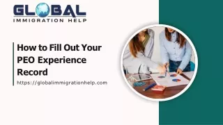 how to fill out your peo experience record