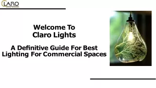 Best Lighting For Commercial Spaces | Claro Lights