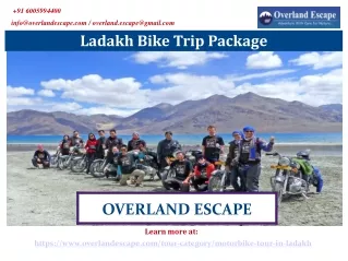 Ladakh Bike Trip Package