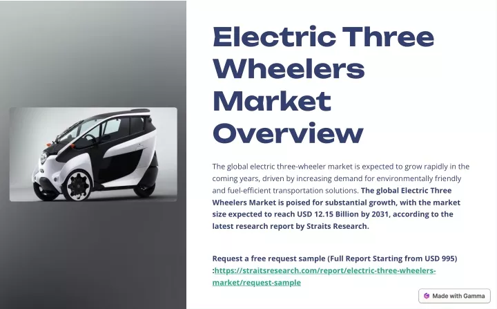 electric three wheelers market overview