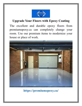 Upgrade Your Floors with Epoxy Coating