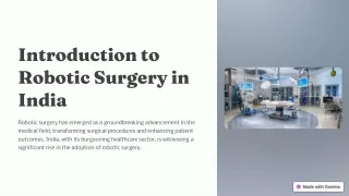 Introduction to Robotic Surgery in India - GoMedii