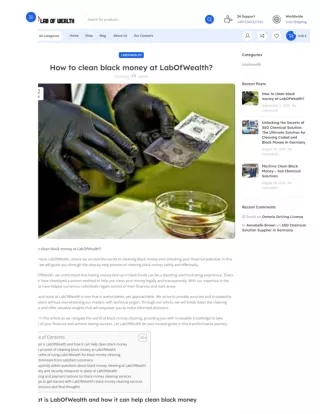 clean black money at LabOfWealth - labofwealth.com