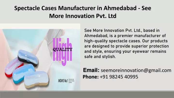 spectacle cases manufacturer in ahmedabad