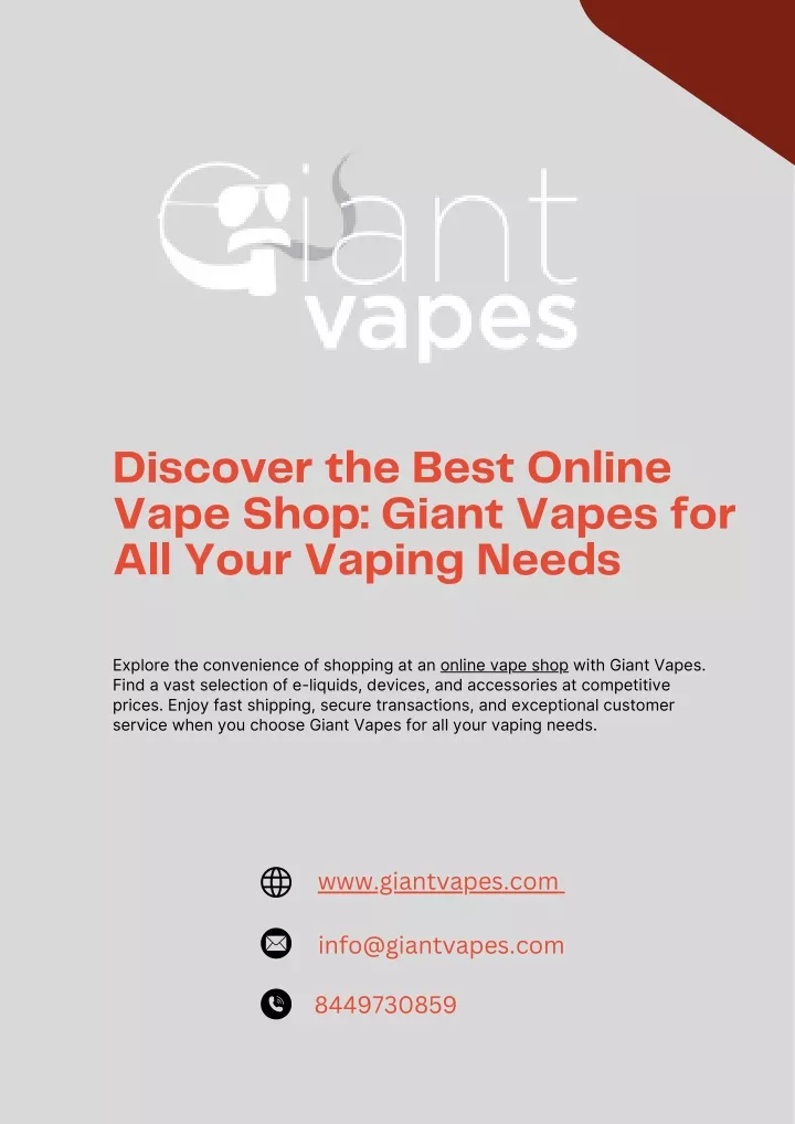 discover the best online vape shop giant vapes