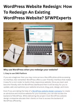 wordpress website redesign how to redesign
