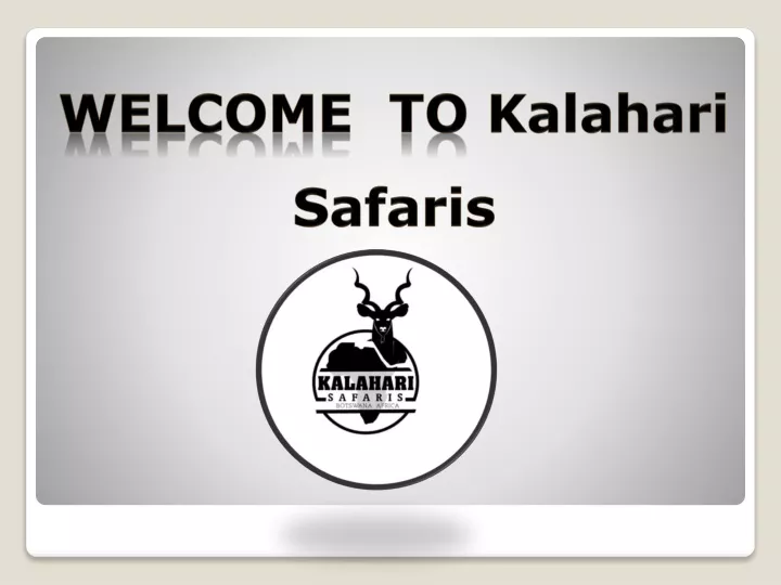 welcome to kalahari safaris