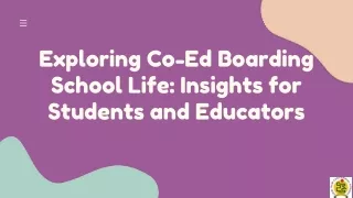 exploring co ed boarding school life insights
