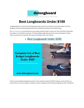 best longboards under 100