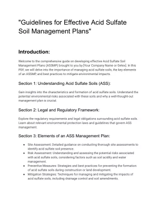 Acid Sulfate Soil Management Plan (1)