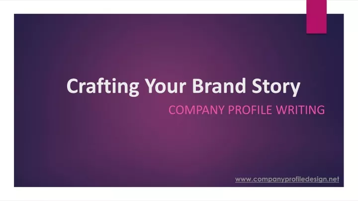 crafting your brand story