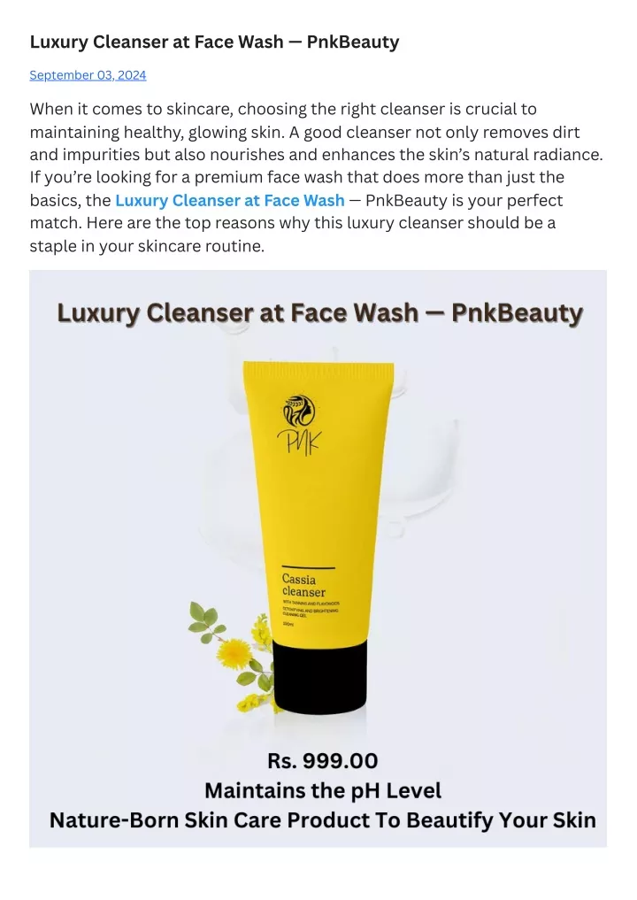 luxury cleanser at face wash pnkbeauty