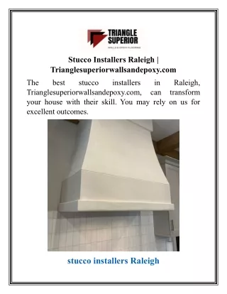 Stucco Installers Raleigh  Trianglesuperiorwallsandepoxy