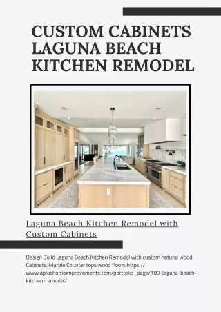 Custom Cabinets Laguna Beach Kitchen Remodel