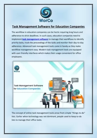 Task Management Software for Education Companies