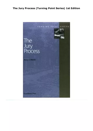 pdf book download the jury process (turning point series)     1st edit