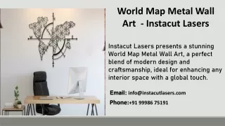 World Map Metal Wall  Art - Instacut Lasers