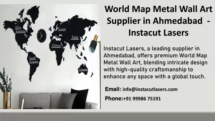 world map metal wall art supplier in ahmedabad