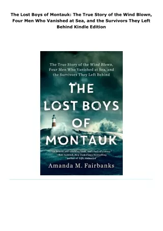 pdf kindle download the lost boys of montauk: the true story of the wi
