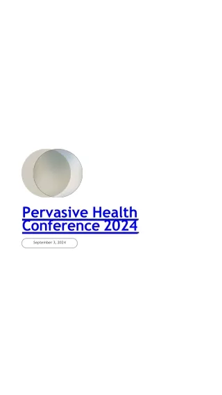 pervasive health conference 2024