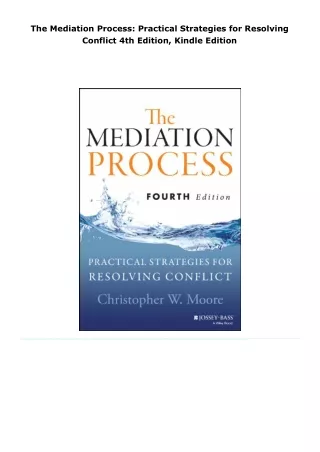 read/download the mediation process: practical strategies for resolvin