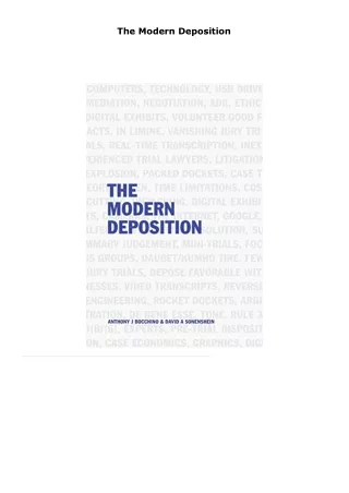 pdf download the modern deposition