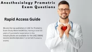 anesthesiology prometric exam questions