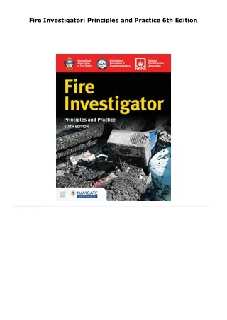 epub download fire investigator: principles and practice     6th editi
