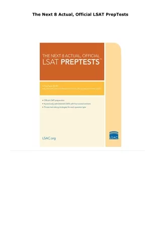 pdf book download the next 8 actual, official lsat preptests