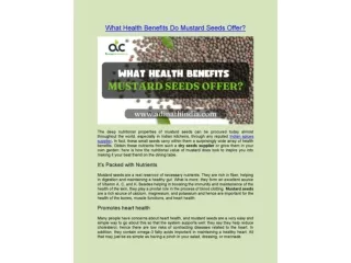 What Health Benefits Do Mustard Seeds Offer