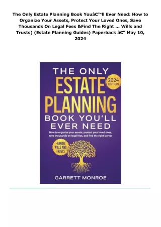 pdf the only estate planning book youâ€™ll ever need: how to organize