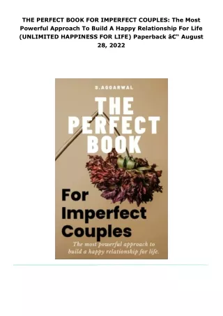epub download the perfect book for imperfect couples: the most powerfu