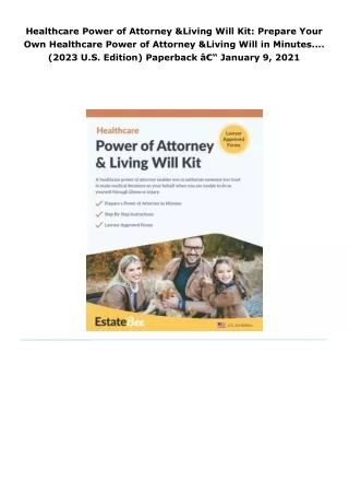 pdf kindle download healthcare power of attorney & living will kit: pr