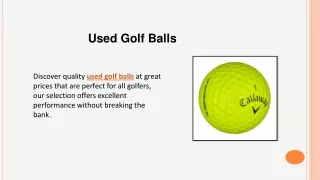 Used Golf Balls