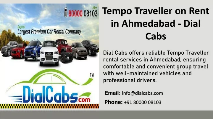 tempo traveller on rent in ahmedabad dial cabs