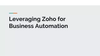 “Top 4 Benefits of Automating Your Business Processes with Zoho”