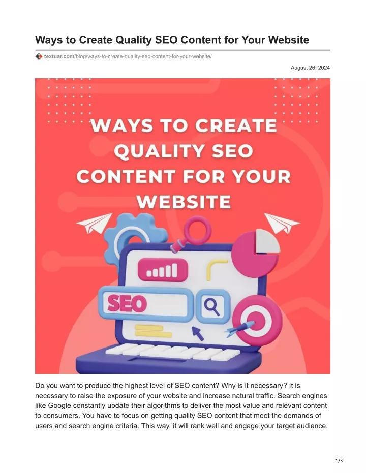 ways to create quality seo content for your