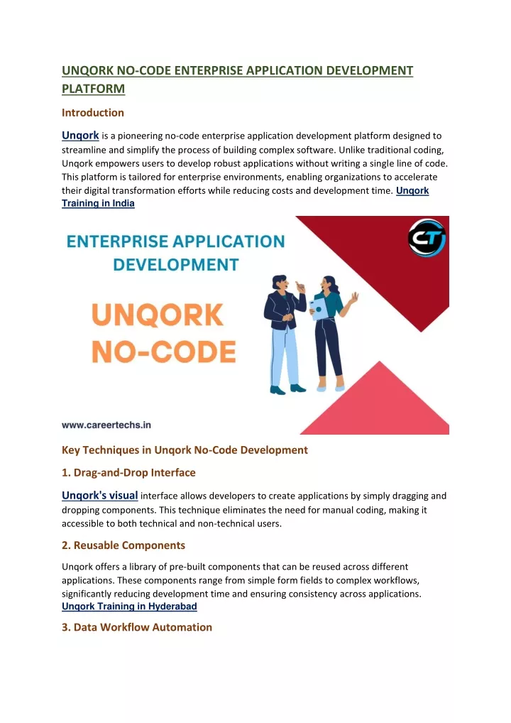 unqork no code enterprise application development